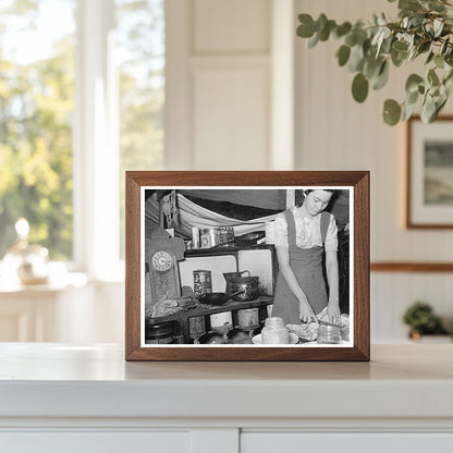 Vintage Kitchen Table and Stove Texas Migrant Camp 1939