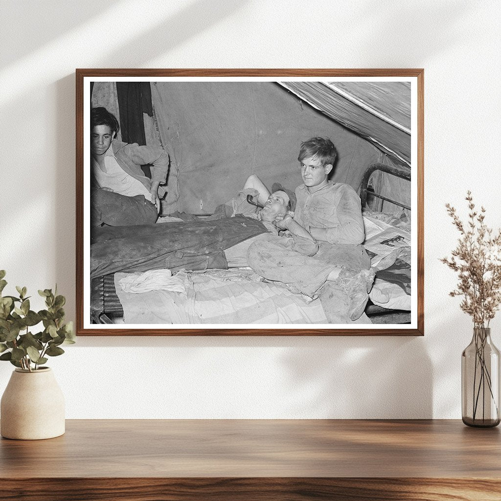 Migrant Worker in Tent Home Mercedes Texas February 1939