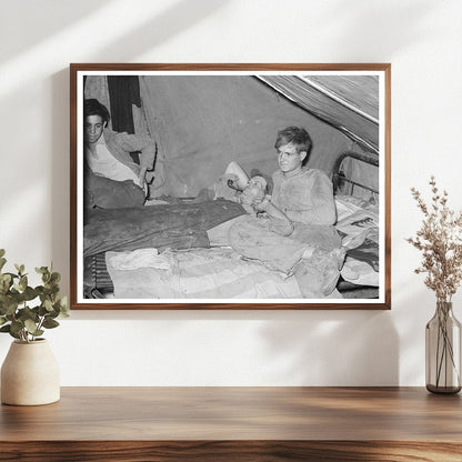 Migrant Worker in Tent Home Mercedes Texas February 1939