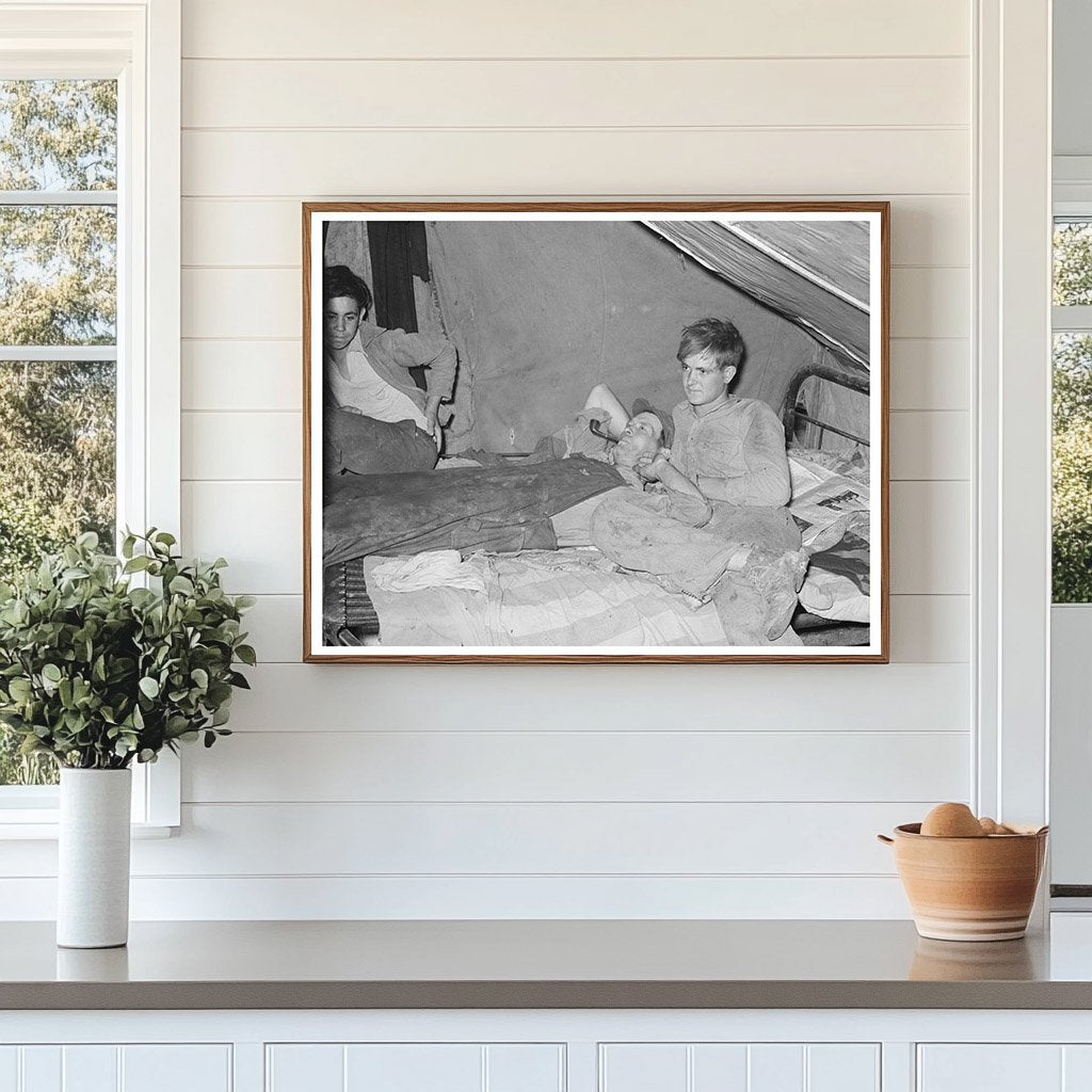 Migrant Worker in Tent Home Mercedes Texas February 1939