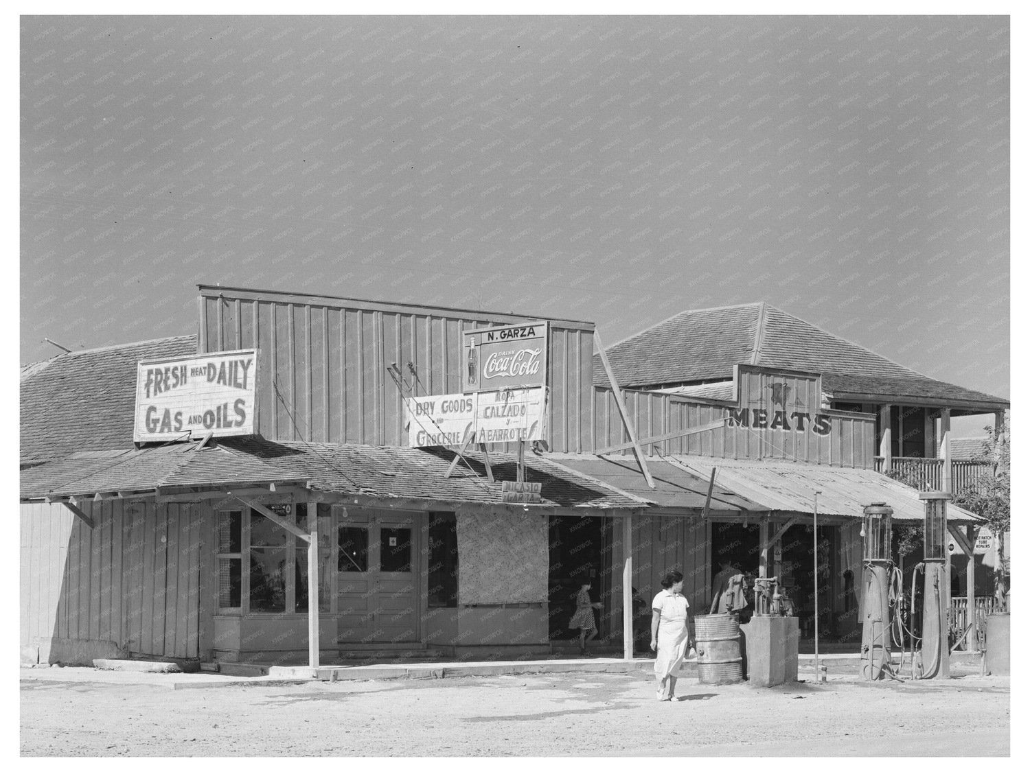 Vintage Mexican General Store in San Juan Texas 1939