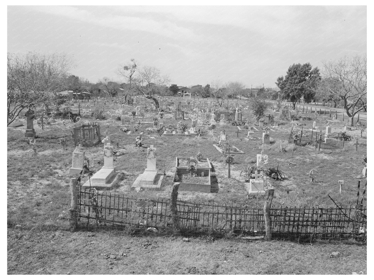 Mexican Cemetery in Raymondville Texas 1939