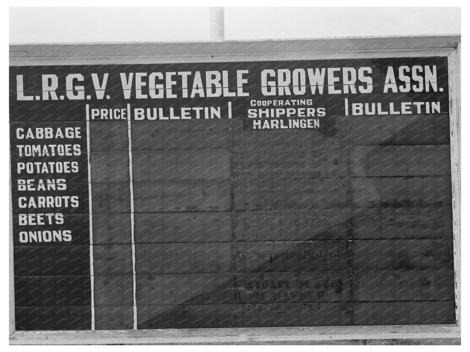 Harlingen Texas Bulletin Board February 1939