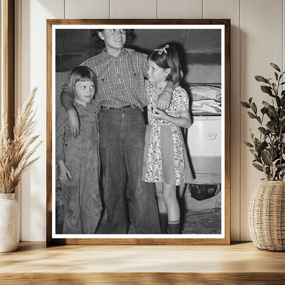 1939 Vintage Photo of Migrant Family in Tent Home Texas