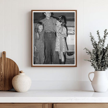 1939 Vintage Photo of Migrant Family in Tent Home Texas