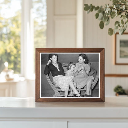 Migrant Workers Conversing in Harlingen Texas 1939