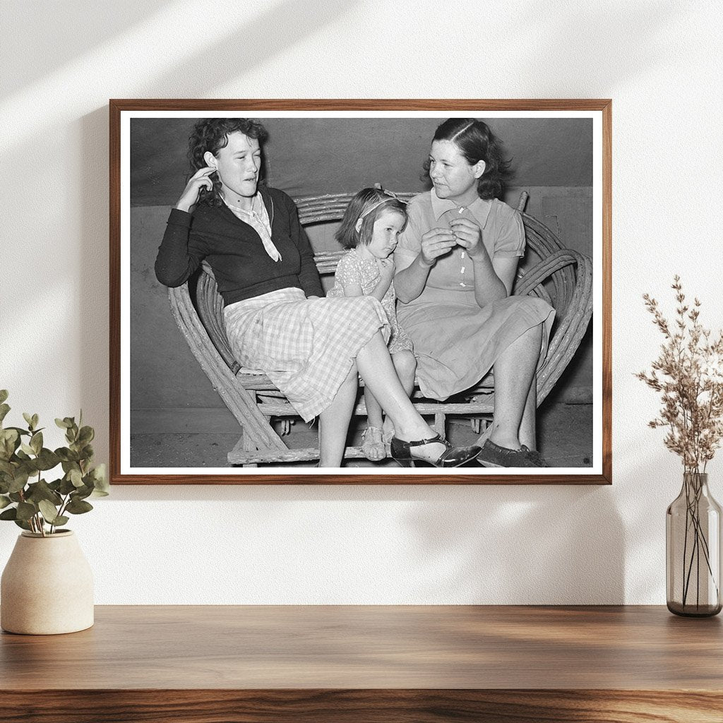 Migrant Workers Conversing in Harlingen Texas 1939