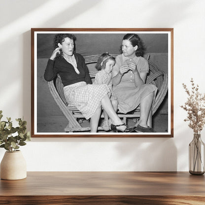 Migrant Workers Conversing in Harlingen Texas 1939