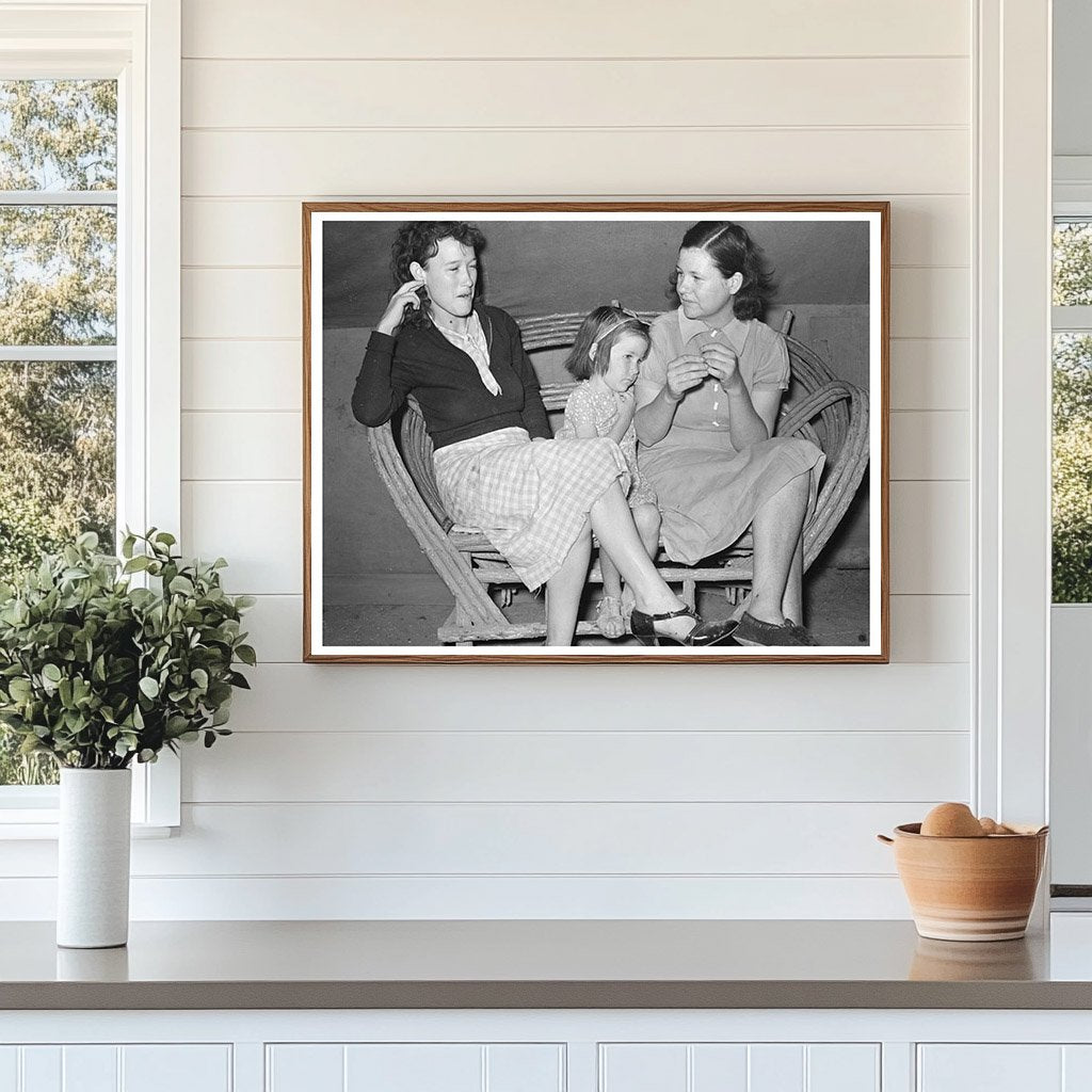 Migrant Workers Conversing in Harlingen Texas 1939