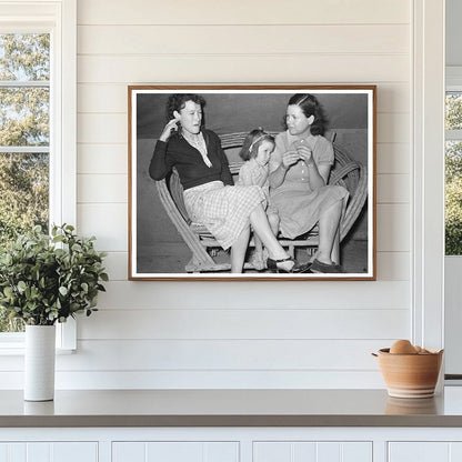 Migrant Workers Conversing in Harlingen Texas 1939