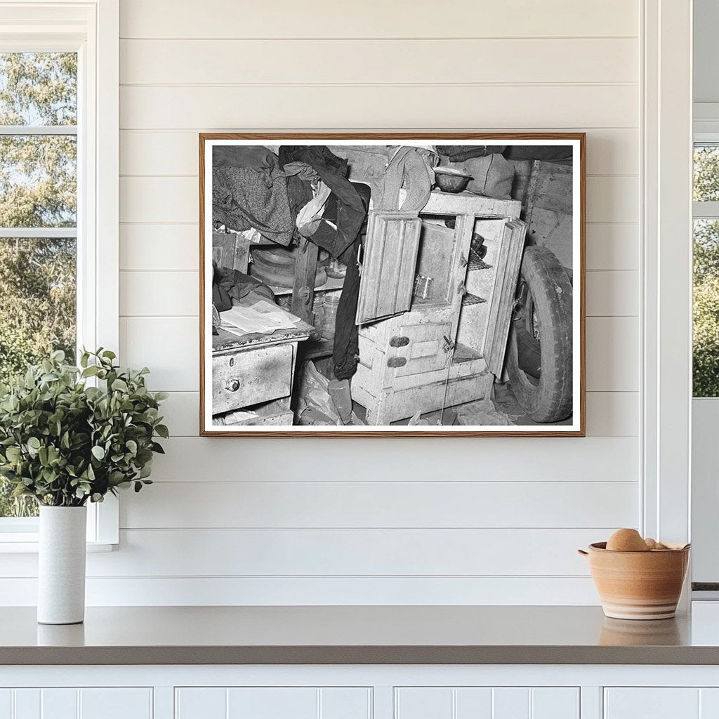 Migrant Tent Furniture in Harlingen Texas 1939