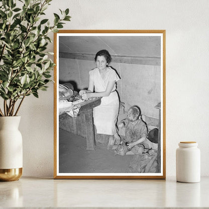 Migrant Mother and Son in Tent Home Texas 1939