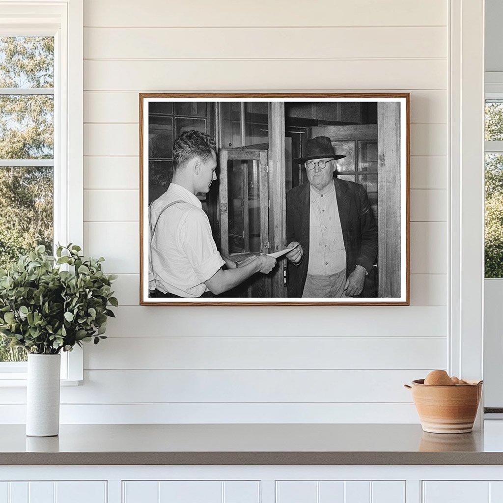 Farmer Receiving Check for Sweet Potatoes Mississippi 1938