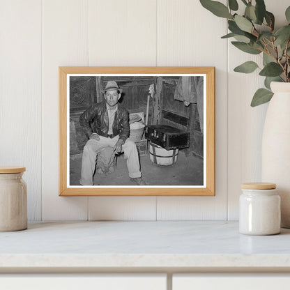 Mexican Man in One-Room Dwelling Robstown Texas 1939