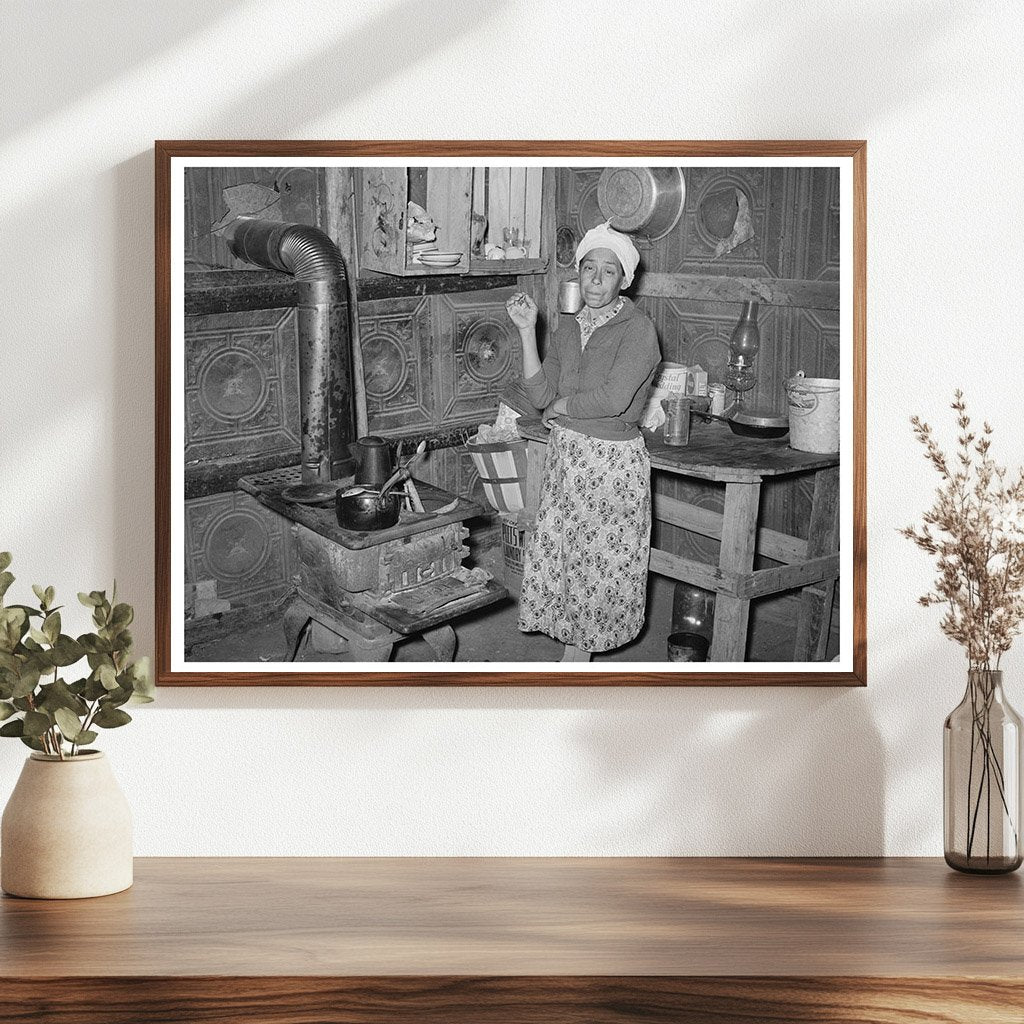 Mexican Woman in One-Room Home Robstown Texas 1939