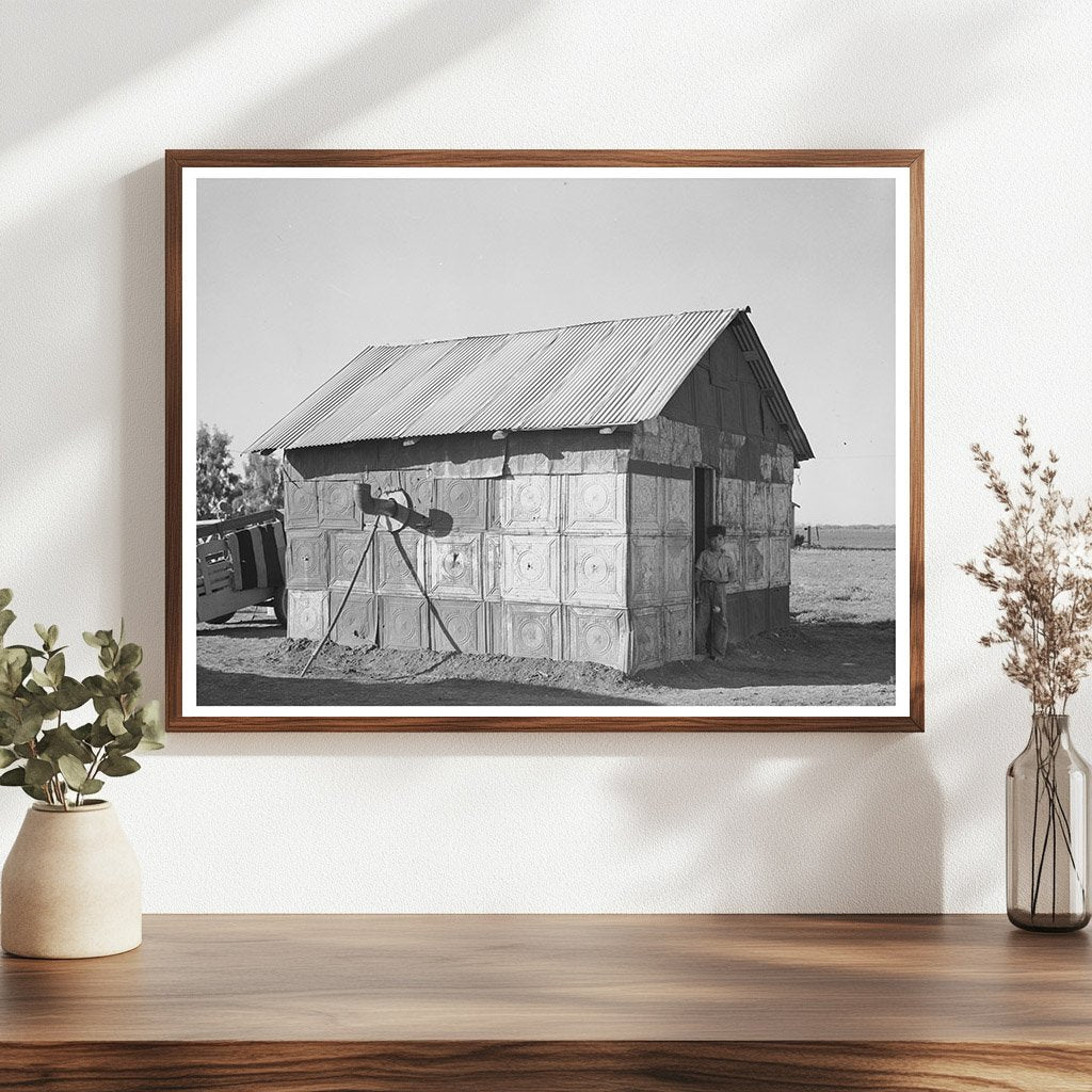 Vintage Home Built from Tin Ceiling Material 1939