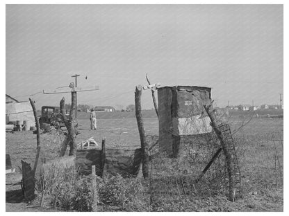 Mexican Garden with Bed Springs Robstown Texas 1939