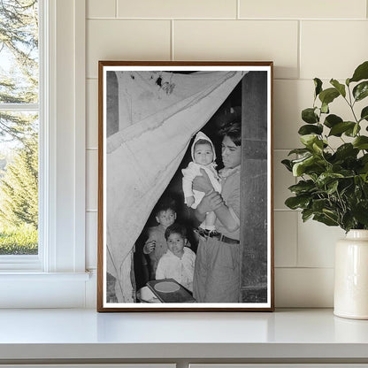 Mexican Worker with Children in Robstown Texas 1939