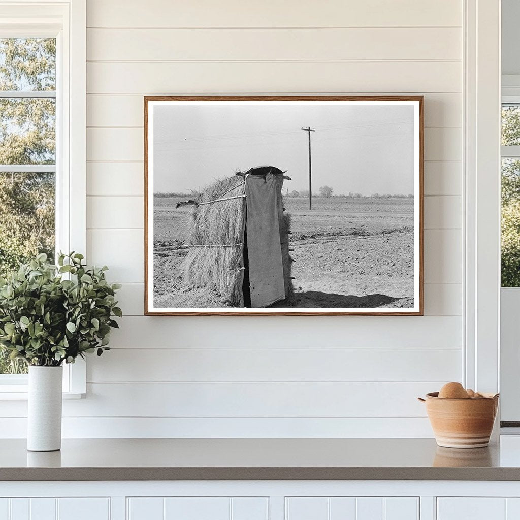 Straw Privy of Mexican Farmer Edinburg Texas 1939