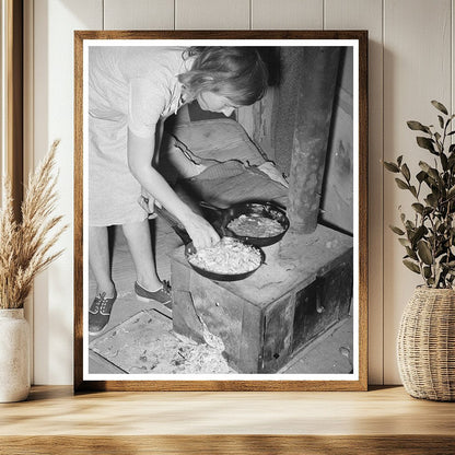 Migrant Woman Cooking Cabbage in Edinburg Texas 1939