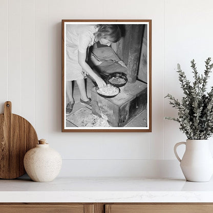 Migrant Woman Cooking Cabbage in Edinburg Texas 1939