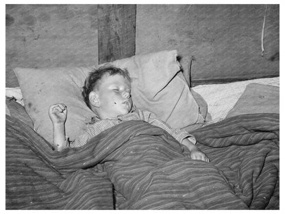 Sick Child Sleeps in Trailer Home Texas February 1939