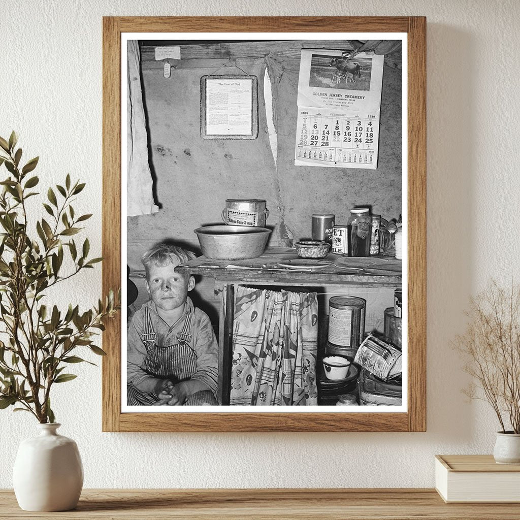 Child in Tent Home at Migrant Camp Edinburg Texas 1939