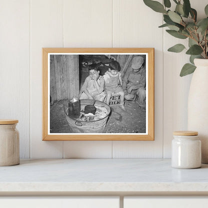 Mexican Children by Fire in Robstown Texas February 1939