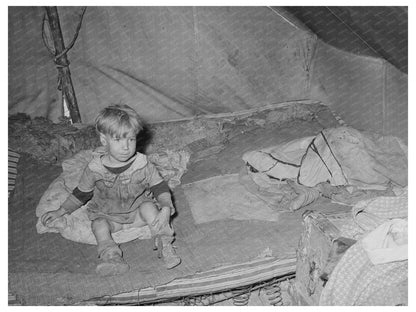 Migrant Child in Tent Home Corpus Christi Texas 1939