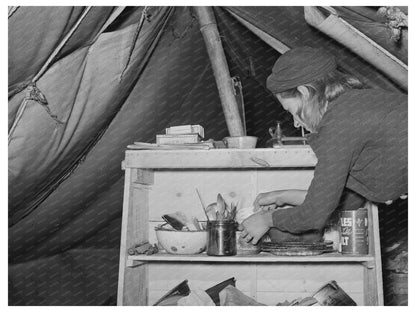 Vintage Kitchen Cabinet of Texas Migrant Family 1939