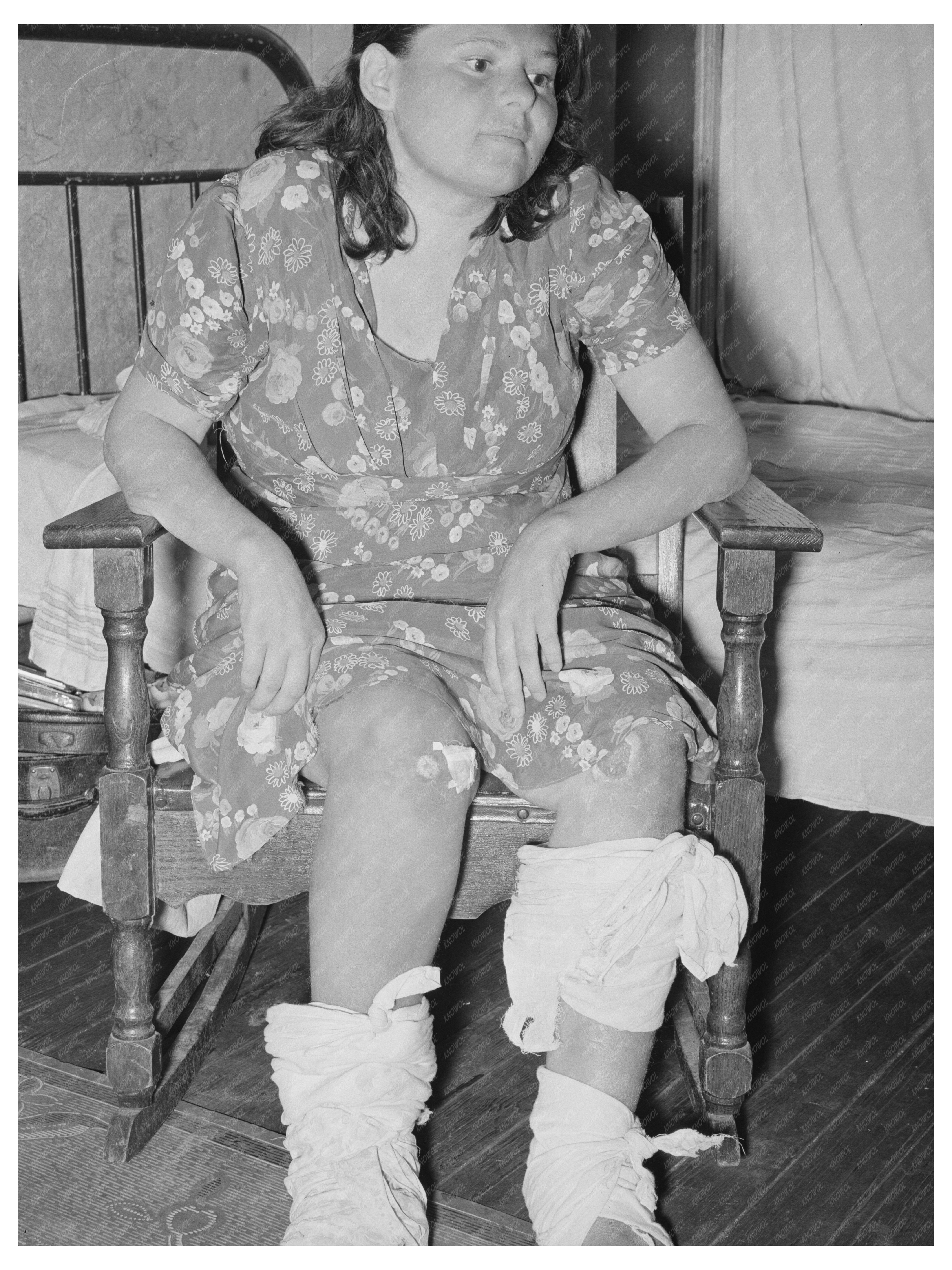 Mexican Girl at Home in Crystal City Texas 1939