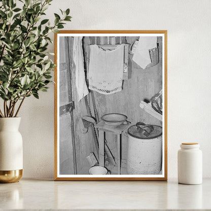 Washstand in One-Room Dwelling Crystal City Texas 1939