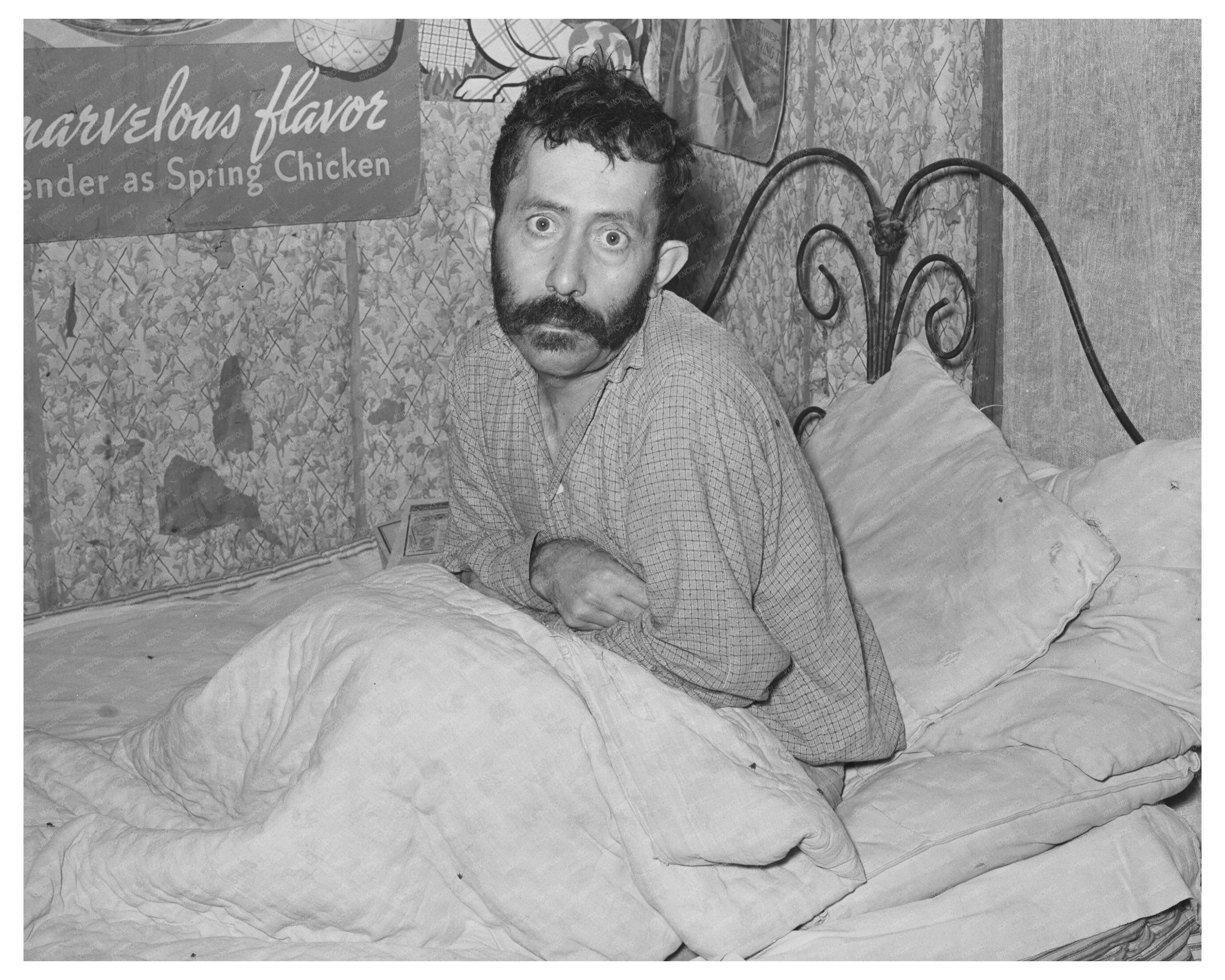 Vintage 1939 Image of Tuberculosis Patient in Texas