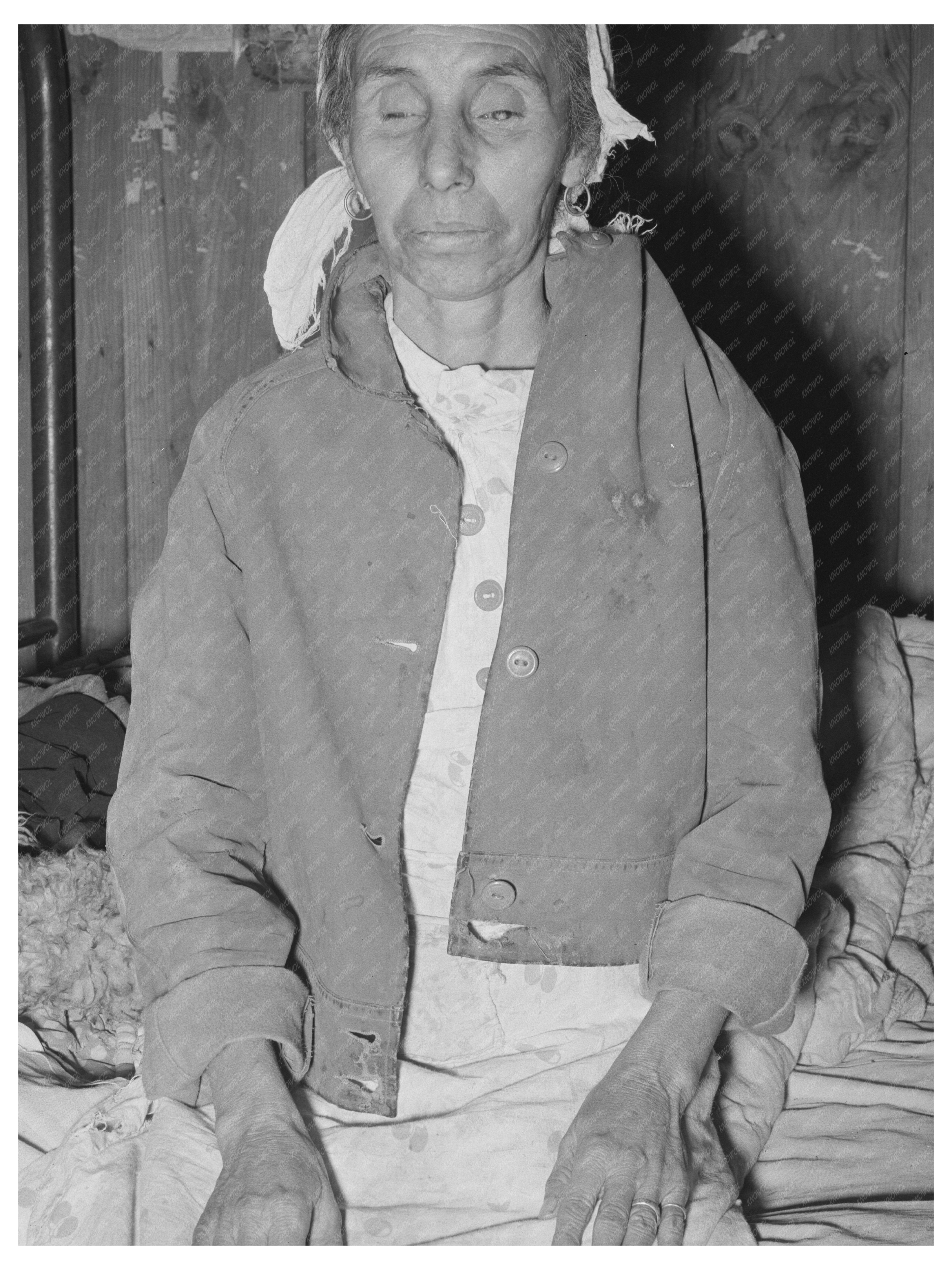 Blind Mexican Woman in Crystal City Texas 1939