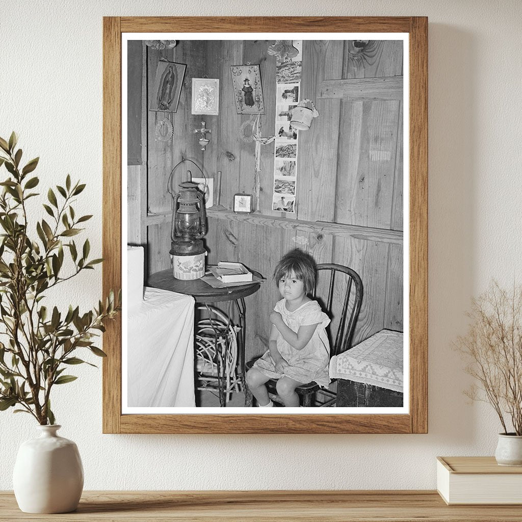 Vintage 1939 Interior of Mexican House in Crystal City Texas