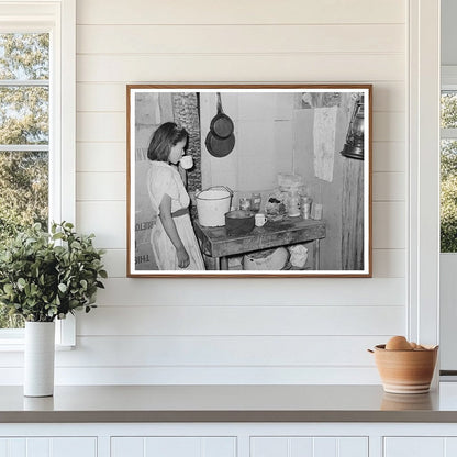 Mexican Girl Drinking Water in San Antonio 1939