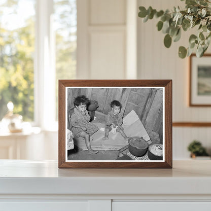 Mexican Children in Kitchen San Antonio Texas 1939