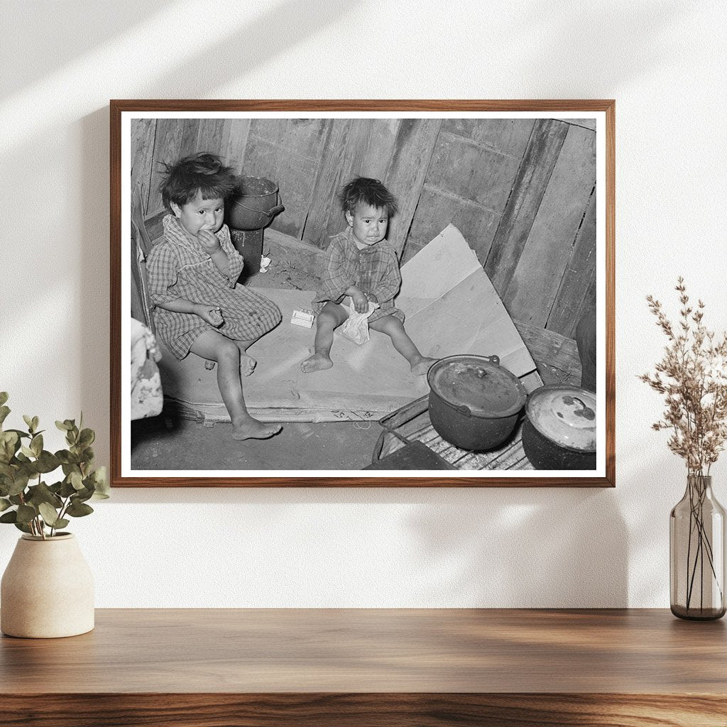 Mexican Children in Kitchen San Antonio Texas 1939