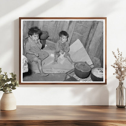 Mexican Children in Kitchen San Antonio Texas 1939