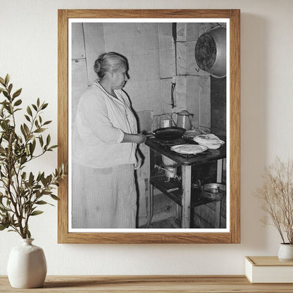 Mexican Woman Cooking Tortillas San Antonio 1939