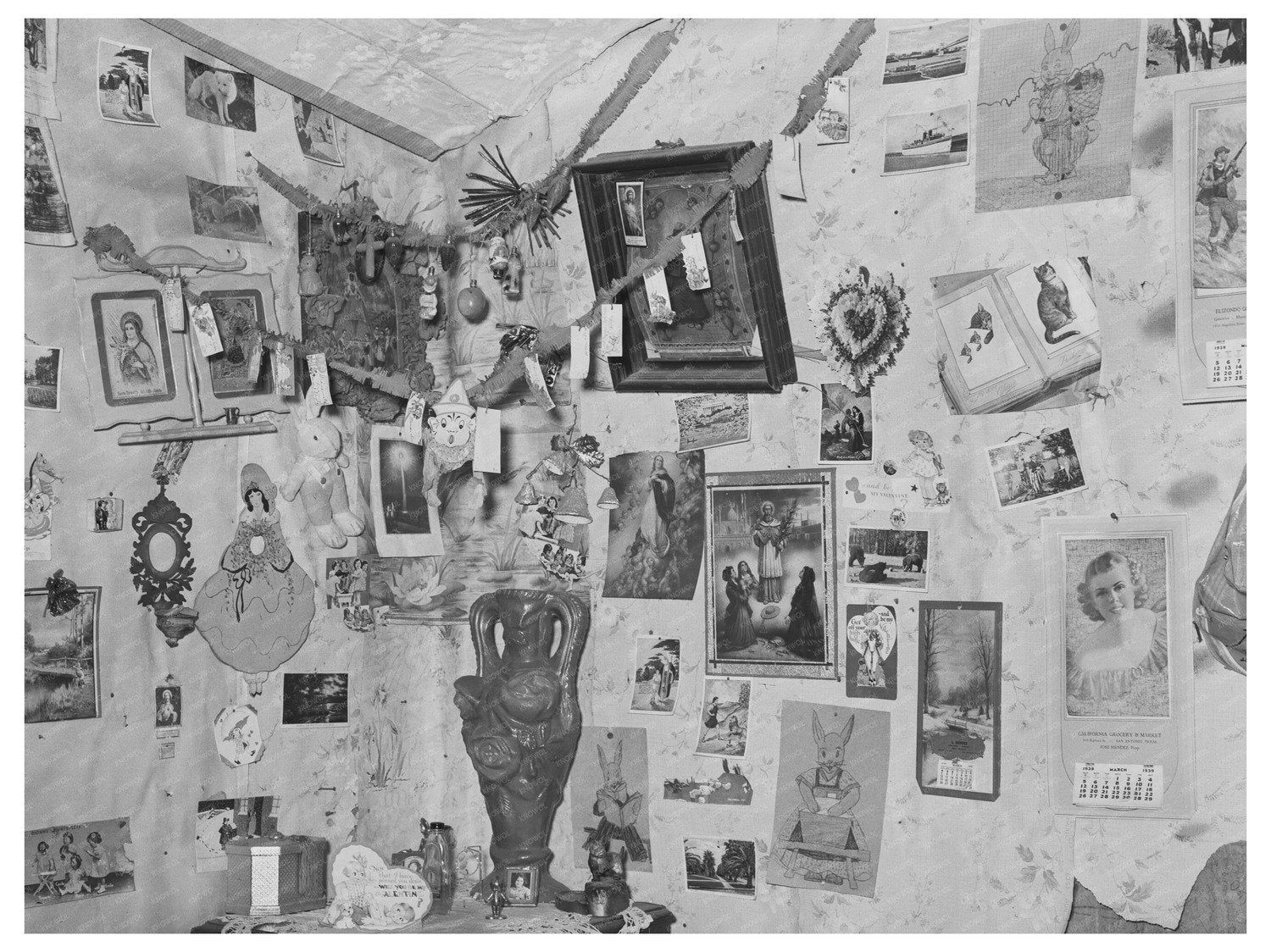 Vintage 1939 Mexican House Living Room in San Antonio Texas