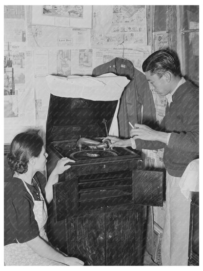 Mexican Children Playing Phonograph San Antonio 1939