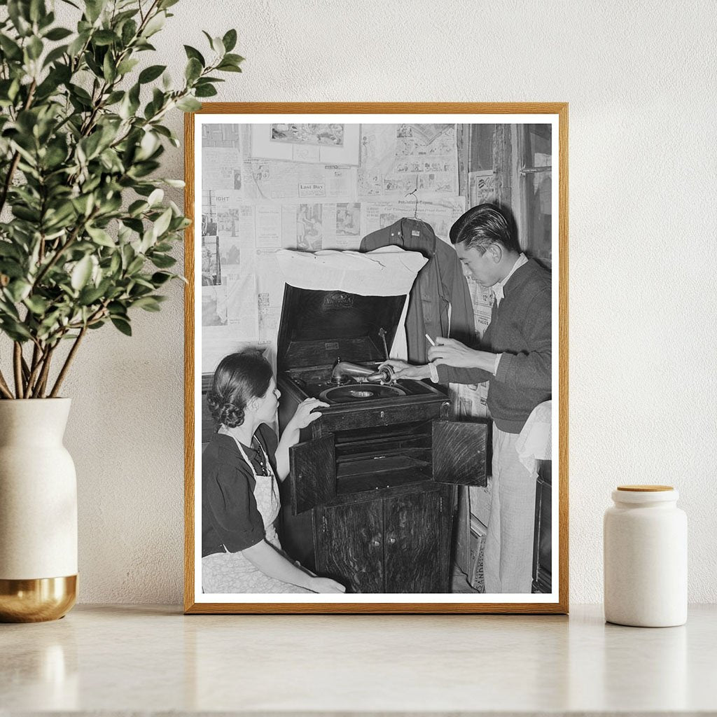 Mexican Children Playing Phonograph San Antonio 1939