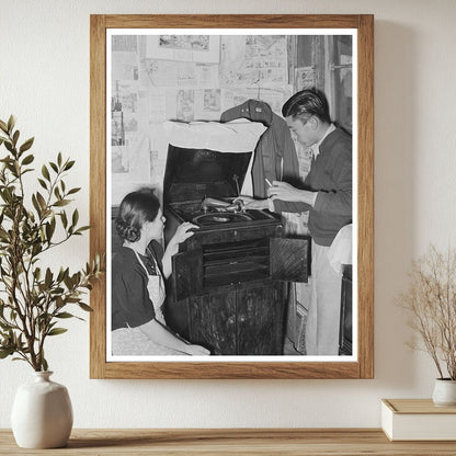 Mexican Children Playing Phonograph San Antonio 1939