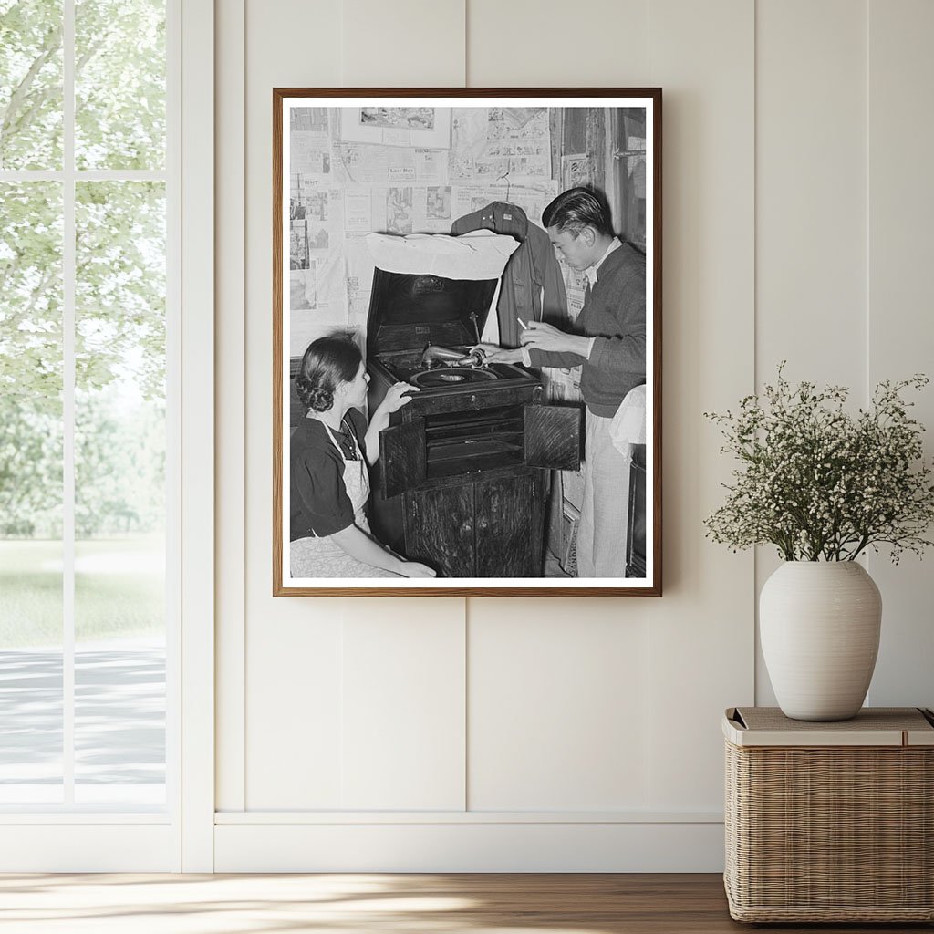 Mexican Children Playing Phonograph San Antonio 1939