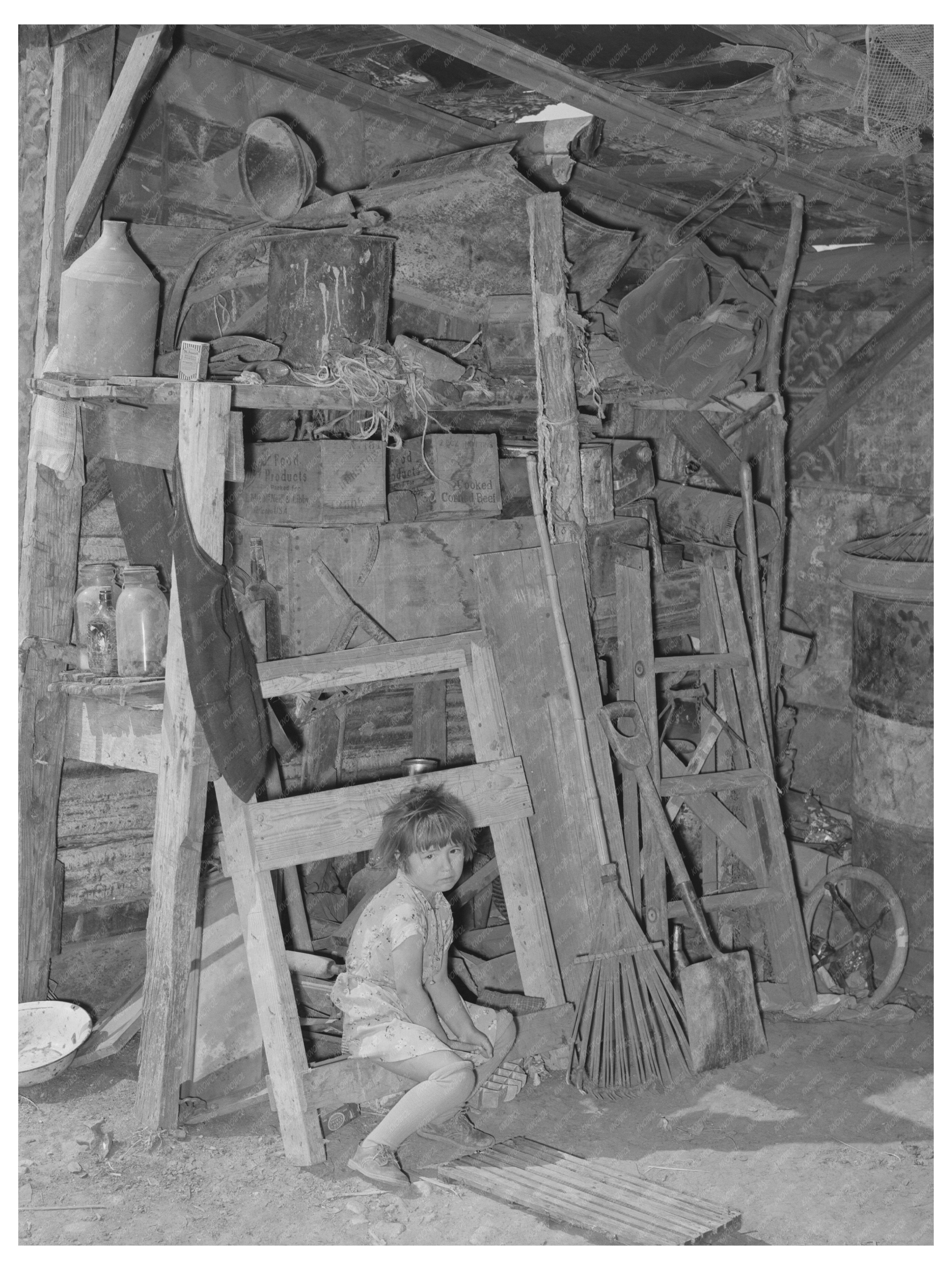 Vintage 1939 Photo of Young Mexican Girl in San Antonio