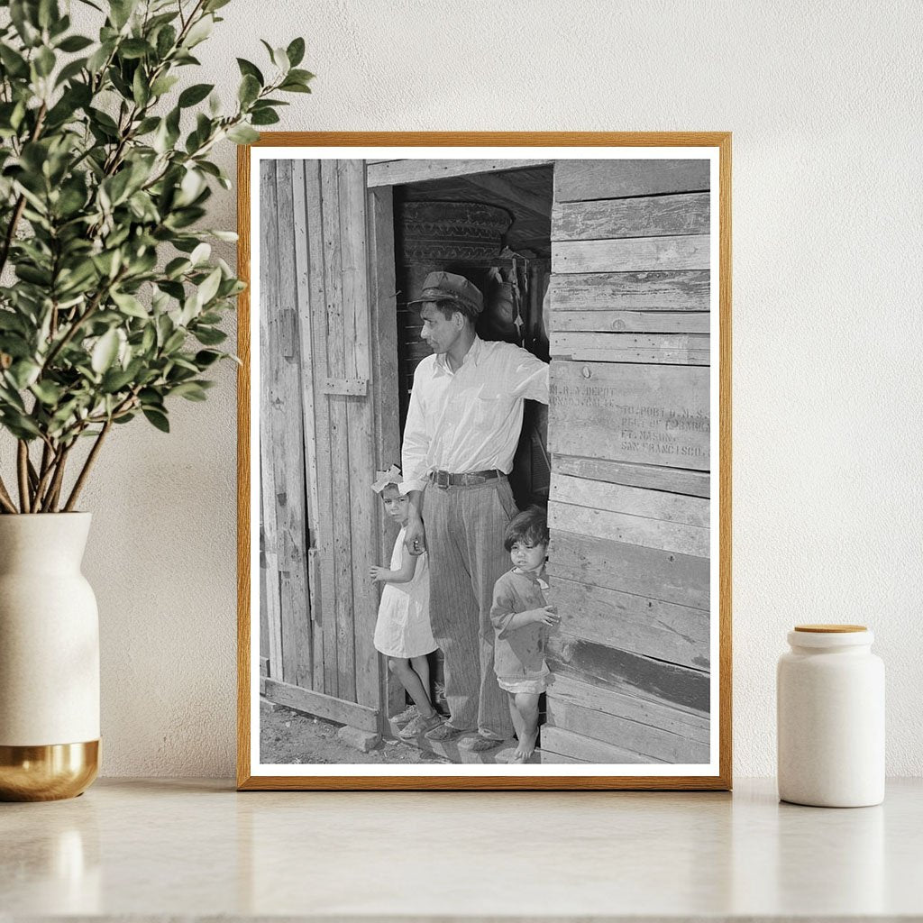 Mexican Family in Doorway San Antonio Texas 1939