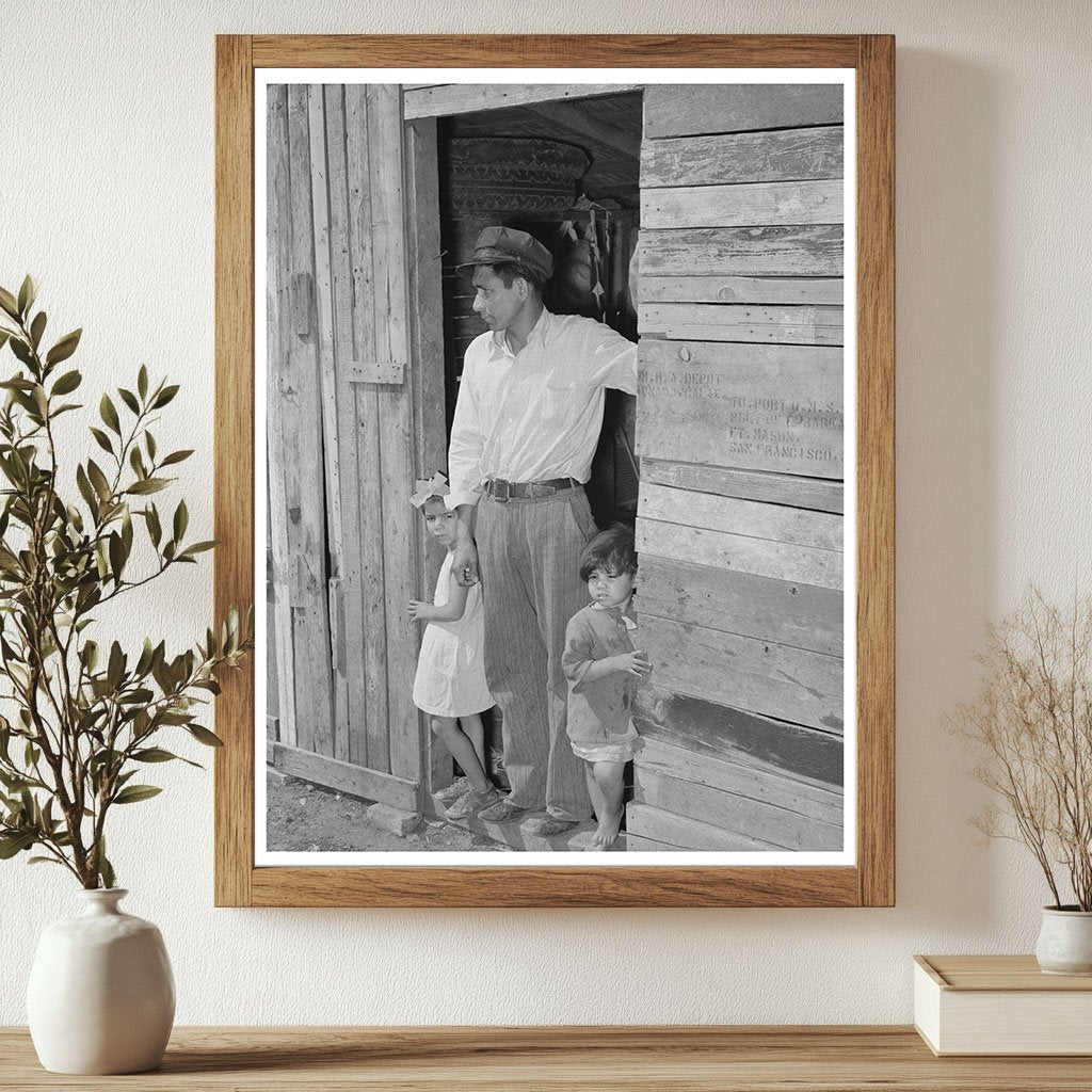 Mexican Family in Doorway San Antonio Texas 1939