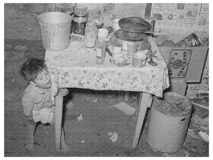Mexican Child in San Antonio Kitchen 1939