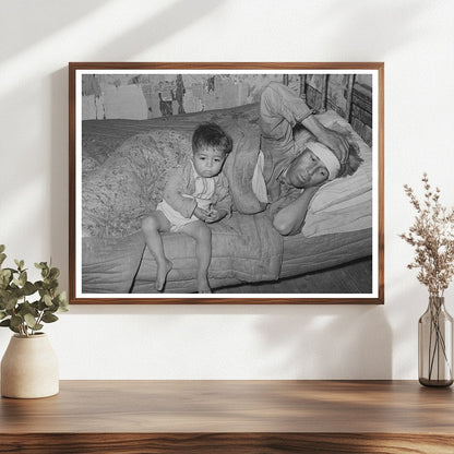 Mexican Father and Child in San Antonio Texas 1939
